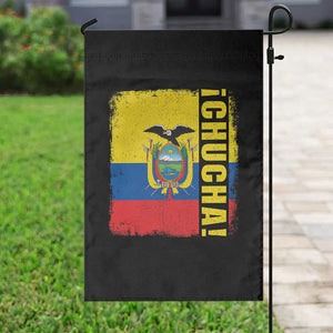 Chucha Funny Ecuadorian Slang Vintage Ecuador Flag Garden Flag