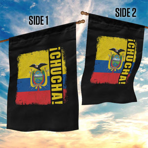Chucha Funny Ecuadorian Slang Vintage Ecuador Flag Garden Flag