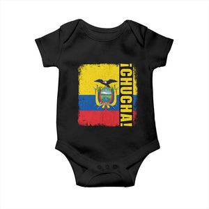 Chucha Funny Ecuadorian Slang Vintage Ecuador Flag Baby Onesie