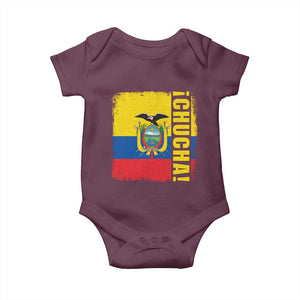 Chucha Funny Ecuadorian Slang Vintage Ecuador Flag Baby Onesie