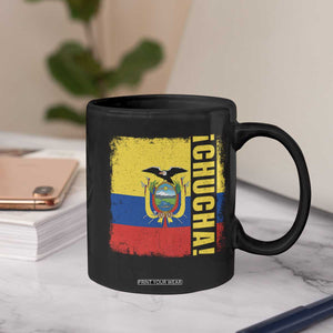 Chucha Funny Ecuadorian Slang Vintage Ecuador Flag Coffee Mug