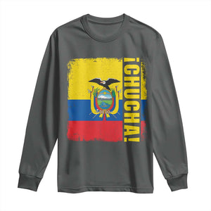 Chucha Funny Ecuadorian Slang Vintage Ecuador Flag Long Sleeve Shirt
