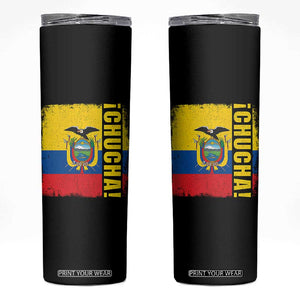 Chucha Funny Ecuadorian Slang Vintage Ecuador Flag Skinny Tumbler