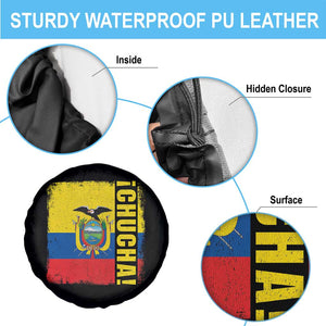Chucha Funny Ecuadorian Slang Vintage Ecuador Flag Spare Tire Cover