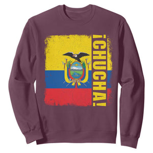 Chucha Funny Ecuadorian Slang Vintage Ecuador Flag Sweatshirt
