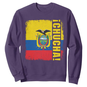 Chucha Funny Ecuadorian Slang Vintage Ecuador Flag Sweatshirt