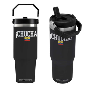 Chucha Funny Ecuadorian Slang Ecuador Flag Latino Saying Flip Straw Tumbler