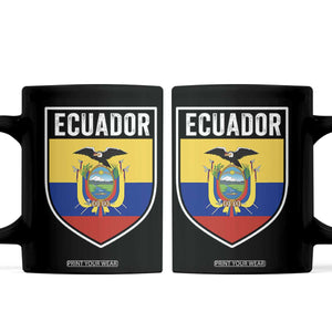 Ecuador Vintage Soccer Crest Escudo Ecuadorian Coat of Arms Coffee Mug