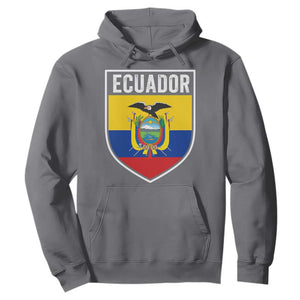 Ecuador Vintage Soccer Crest Escudo Ecuadorian Coat of Arms Hoodie