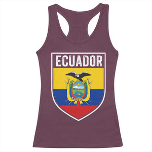 Ecuador Vintage Soccer Crest Escudo Ecuadorian Coat of Arms Racerback Tank Top