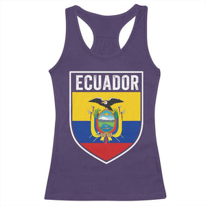 Ecuador Vintage Soccer Crest Escudo Ecuadorian Coat of Arms Racerback Tank Top