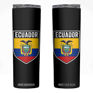 Ecuador Vintage Soccer Crest Escudo Ecuadorian Coat of Arms Skinny Tumbler