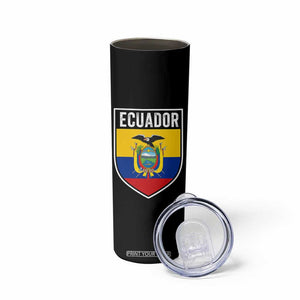 Ecuador Vintage Soccer Crest Escudo Ecuadorian Coat of Arms Skinny Tumbler