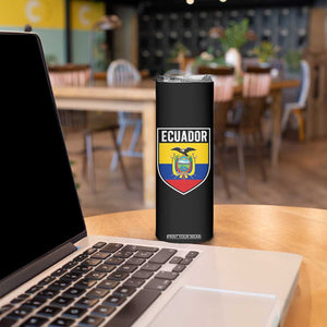 Ecuador Vintage Soccer Crest Escudo Ecuadorian Coat of Arms Skinny Tumbler
