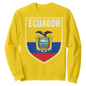 Ecuador Vintage Soccer Crest Escudo Ecuadorian Coat of Arms Sweatshirt
