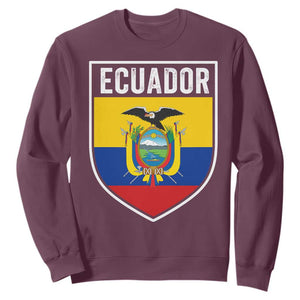 Ecuador Vintage Soccer Crest Escudo Ecuadorian Coat of Arms Sweatshirt