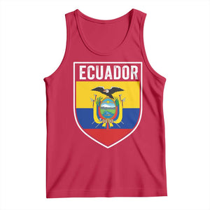 Ecuador Vintage Soccer Crest Escudo Ecuadorian Coat of Arms Tank Top