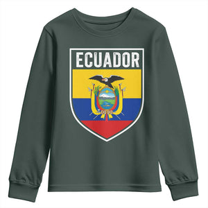 Ecuador Vintage Soccer Crest Escudo Ecuadorian Coat of Arms Youth Sweatshirt