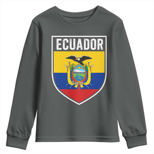 Ecuador Vintage Soccer Crest Escudo Ecuadorian Coat of Arms Youth Sweatshirt
