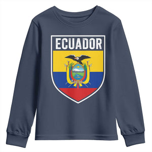Ecuador Vintage Soccer Crest Escudo Ecuadorian Coat of Arms Youth Sweatshirt