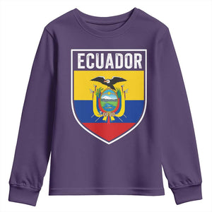 Ecuador Vintage Soccer Crest Escudo Ecuadorian Coat of Arms Youth Sweatshirt