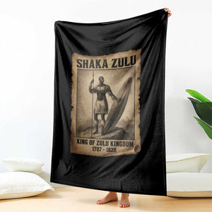 Shaka Zulu Throw Blanket King of Zulu Kingdom Indigenous African Tribe