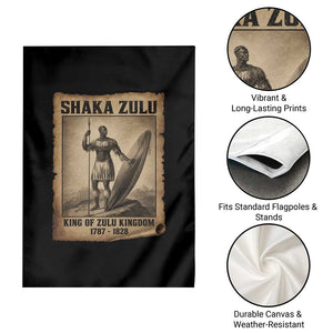 Shaka Zulu Garden Flag King of Zulu Kingdom Indigenous African Tribe