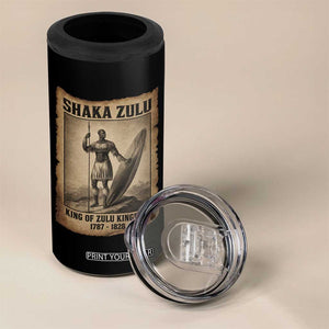 Shaka Zulu 4 in 1 Can Cooler Tumbler King of Zulu Kingdom Indigenous African Tribe