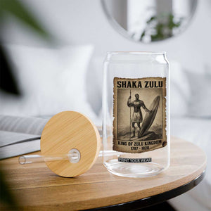 Shaka Zulu Glass Can King of Zulu Kingdom Indigenous African Tribe