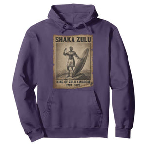 Shaka Zulu Hoodie King of Zulu Kingdom Indigenous African Tribe TS11 Purple Print Your Wear