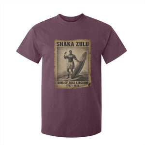 Shaka Zulu T Shirt For Kid King of Zulu Kingdom Indigenous African Tribe TS11 Maroon Print Your Wear