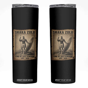 Shaka Zulu Skinny Tumbler King of Zulu Kingdom Indigenous African Tribe
