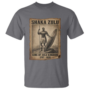 Shaka Zulu T Shirt King of Zulu Kingdom Indigenous African Tribe TS11 Charcoal Print Your Wear
