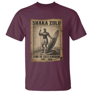 Shaka Zulu T Shirt King of Zulu Kingdom Indigenous African Tribe TS11 Maroon Print Your Wear
