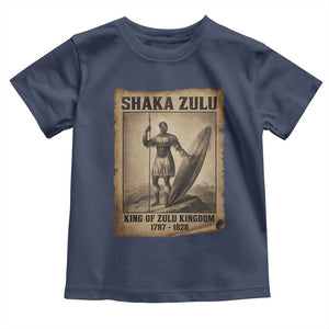 Shaka Zulu Toddler T Shirt King of Zulu Kingdom Indigenous African Tribe TS11 Navy Print Your Wear