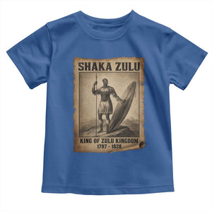 Shaka Zulu Toddler T Shirt King of Zulu Kingdom Indigenous African Tribe TS11 Royal Blue Print Your Wear