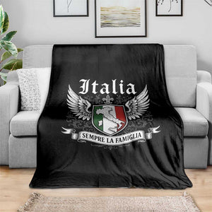 Italy Italia Sempre La Famiglia Throw Blanket Family Is Everything Italian Saying TS11 Print Your Wear