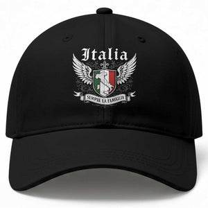 Italy Italia Sempre La Famiglia Baseball Cap Family Is Everything Italian Saying TS11 Print Your Wear