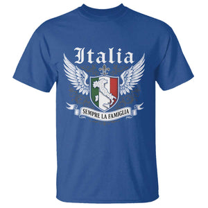 Italy Italia Sempre La Famiglia T Shirt - Family Is Everything Italian Saying Heritage Tee TS11 Royal Blue Print Your Wear