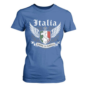 Italy Italia Sempre La Famiglia T Shirt For Women Family Is Everything Italian Saying TS11 Royal Blue Print Your Wear