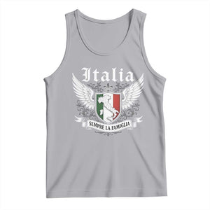 Italy Italia Sempre La Famiglia Tank Top Family Is Everything Italian Saying TS11 Athletic Heather Print Your Wear