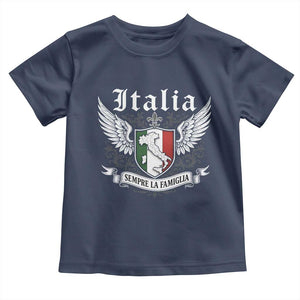 Italy Italia Sempre La Famiglia Toddler T Shirt Family Is Everything Italian Saying TS11 Navy Print Your Wear