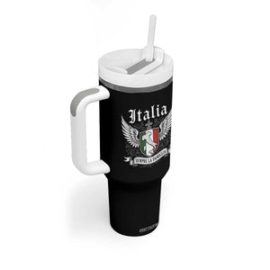 Italy Italia Sempre La Famiglia Tumbler With Handle Family Is Everything Italian Saying TS11 Print Your Wear