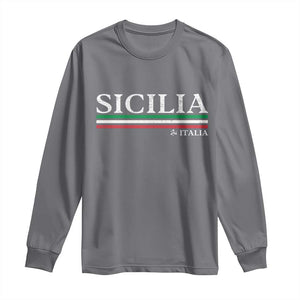 Sicily Sicilian Italian Flag Souvenirs Medusa Long Sleeve Shirt TS11 Charcoal Print Your Wear