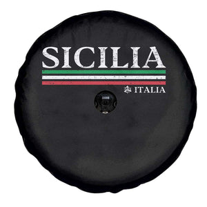 Sicily Sicilian Italian Flag Souvenirs Medusa Spare Tire Cover TS11 Print Your Wear
