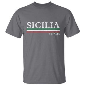 Sicily Sicilian Italian Flag Souvenirs Medusa T Shirt TS11 Charcoal Print Your Wear
