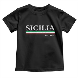 Sicily Sicilian Italian Flag Souvenirs Medusa Toddler T Shirt TS11 Black Print Your Wear