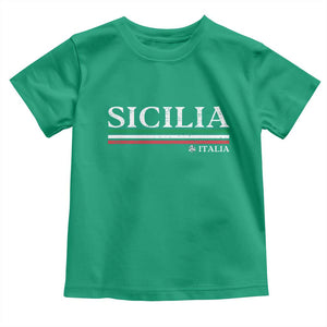 Sicily Sicilian Italian Flag Souvenirs Medusa Toddler T Shirt TS11 Irish Green Print Your Wear