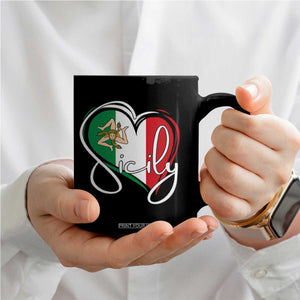 Sicily Palermo Italy Medusa Sicilia Heart Italian Flag Coffee Mug TS11 Print Your Wear