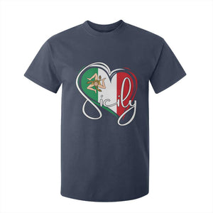 Sicily Palermo Italy Medusa Sicilia Heart Italian Flag T Shirt For Kid TS11 Navy Print Your Wear